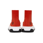 Balenciaga Red Speed High-Top Sneakers