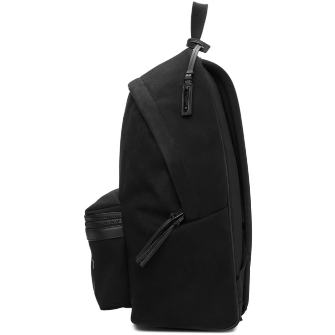 Yves Saint Laurent City Backpack With Patches Black Twill And Leather