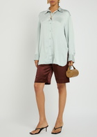 Day Birger ET Mikkelsen Denny Satin-twill Shorts Burgundy