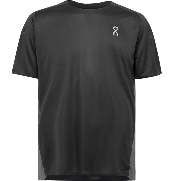 Photo: On - Performance-T Stretch-Jersey and Mesh T-Shirt - Black