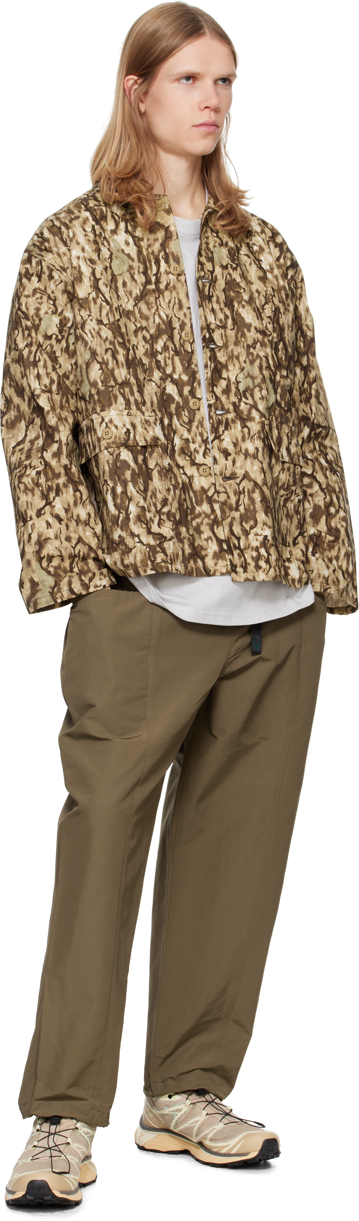 South2 West8 Khaki Belted C.S Trousers