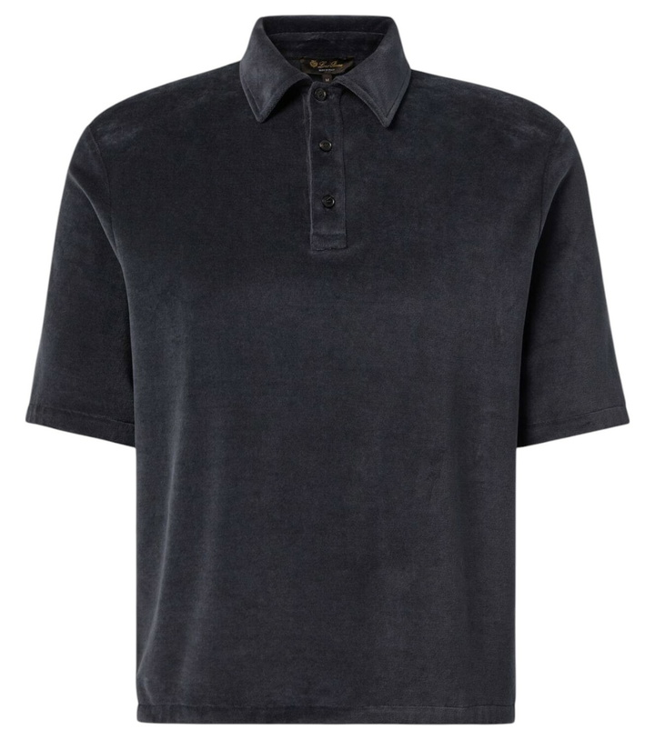 Photo: Loro Piana Murano cotton and silk velour polo shirt