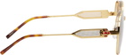 Casablanca Gold Square Metal Sunglasses