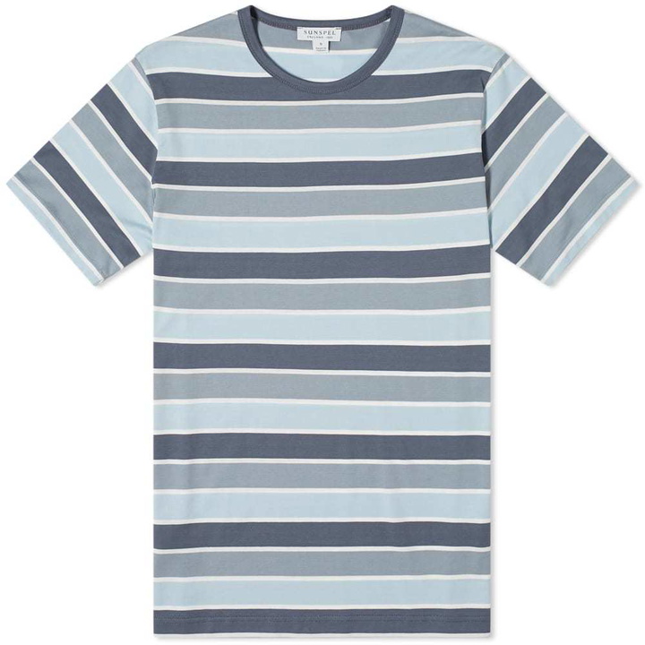 Photo: Sunspel Multi Stripe Classic Tee