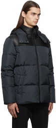 Yves Salomon - Army Black & Navy Down Nylon Puffer Jacket