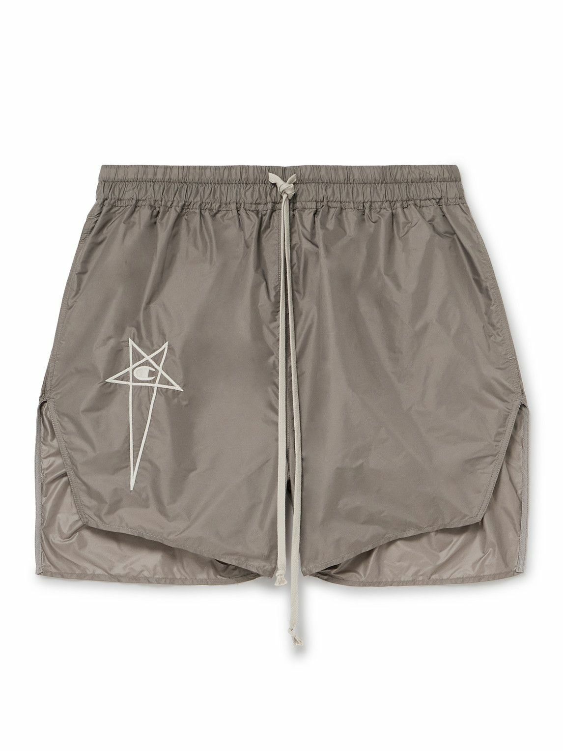 新作 Rick Owens × Champion Dolphin ショートパンツ Rick Owens - Champion Dolphin Straight-Leg Embroidered