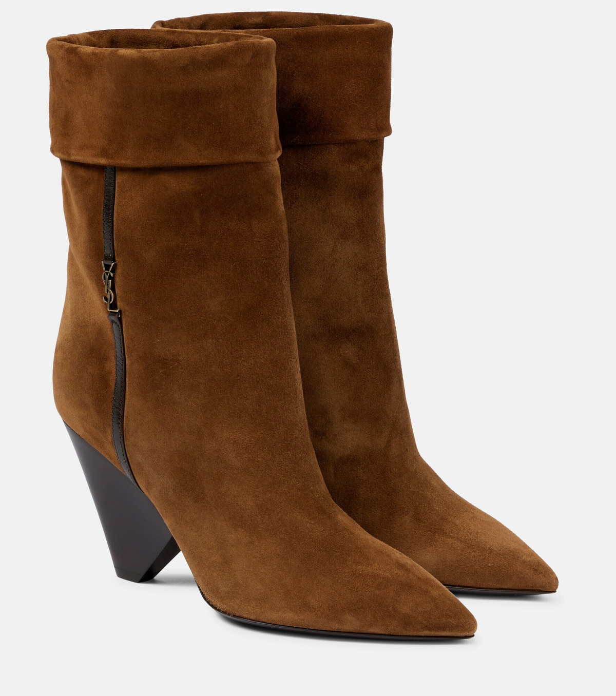 【関税&送料込】Saint Laurent Suede Niki Boots Saint Laurent Women's Soho Niki Thigh High Boots Woven Suede