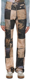 Serapis Brown Oil Sand Jeans