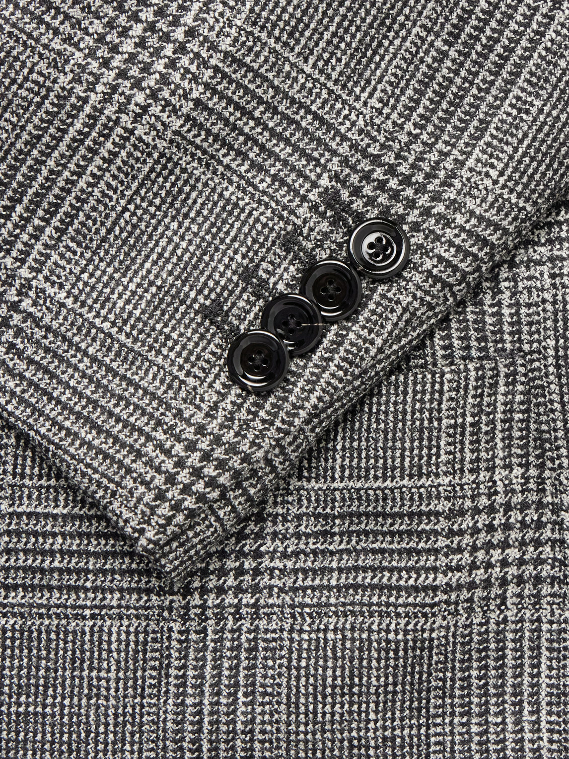 Lardini - Prince Of Wales Checked Wool, Silk and Cashmere-Blend Blazer - Gray