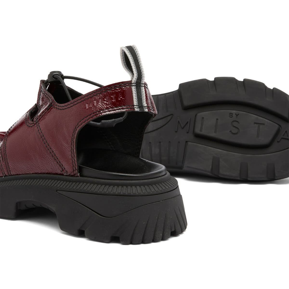 MIISTA Women's Eunice Burgundy Sandal in Red