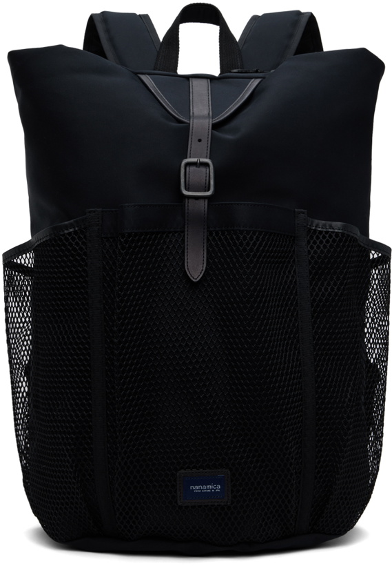 Photo: nanamica Black Water-Repellent Backpack