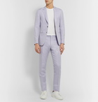 Paul Smith - Soho Slim-Fit Cotton and Silk-Blend Suit Trousers - Purple