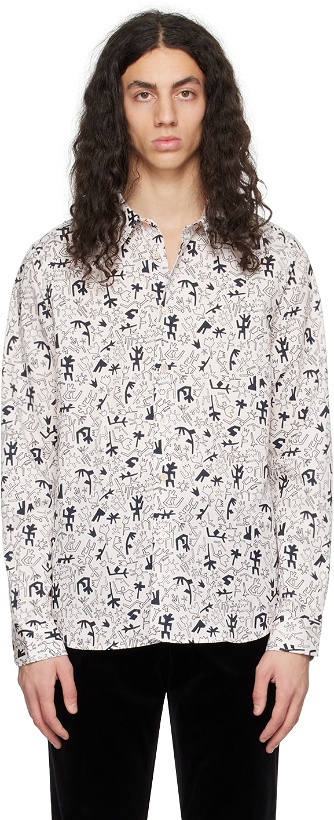 Photo: PS by Paul Smith White Printed Shirt