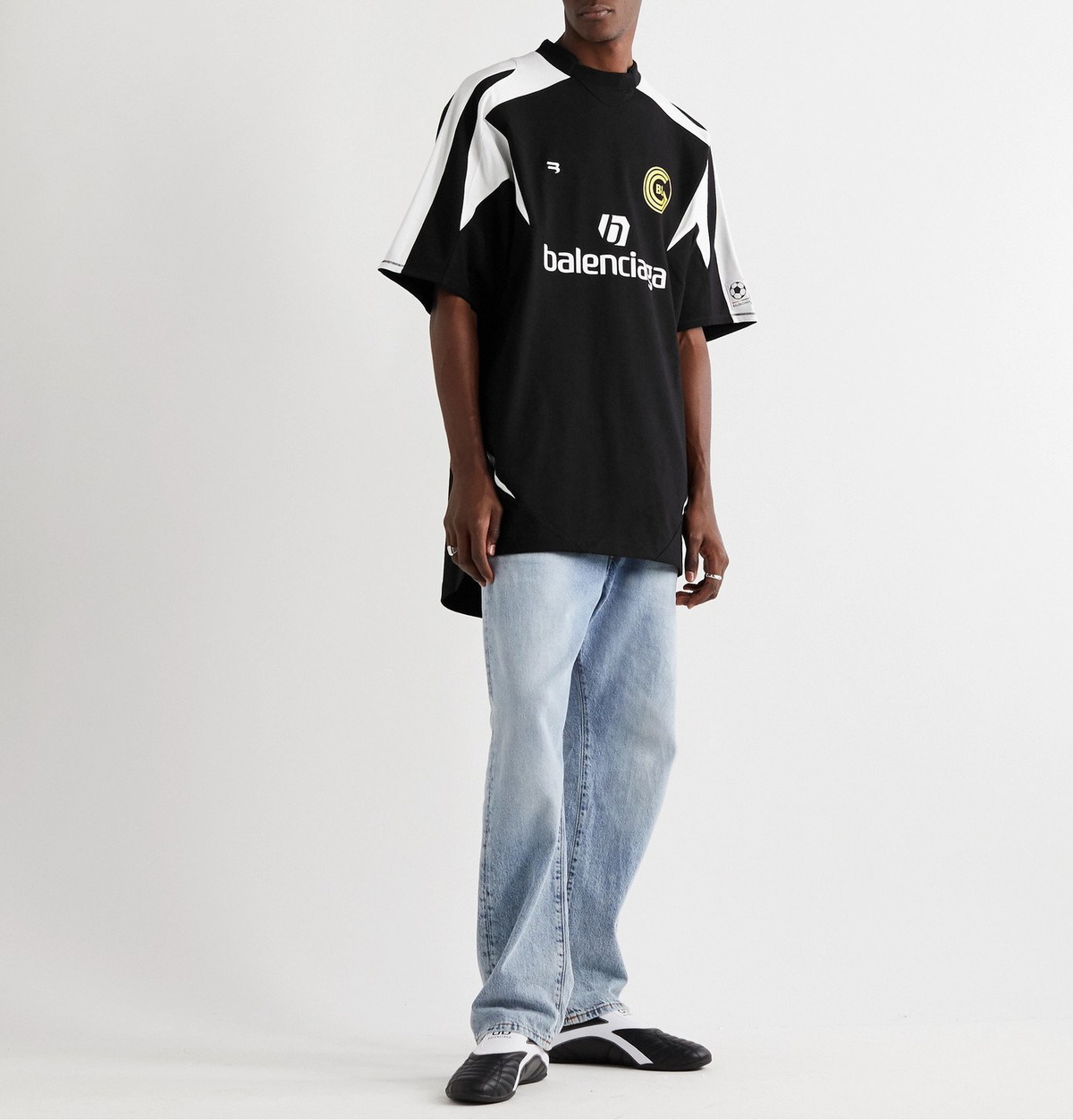 Balenciaga - Oversized Logo-Print Cotton-Jersey T-Shirt