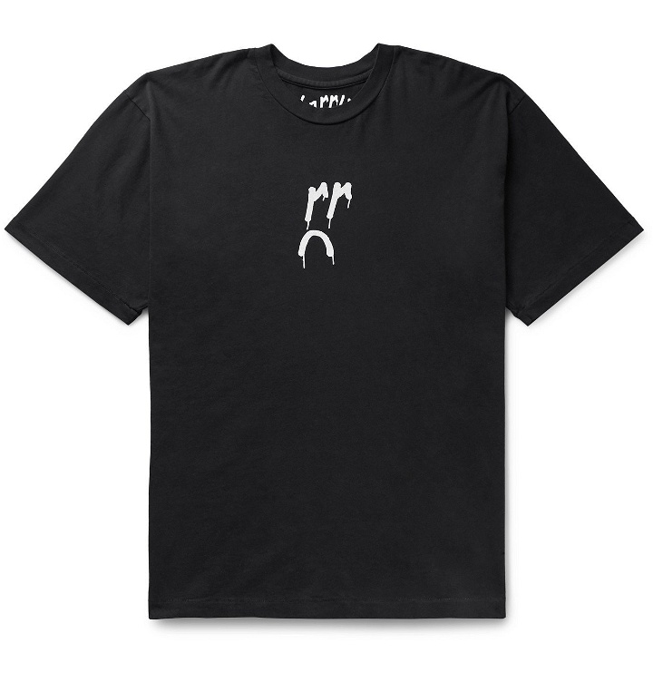 Photo: Sorry In Advance - Logo-Print Cotton-Jersey T-Shirt - Black