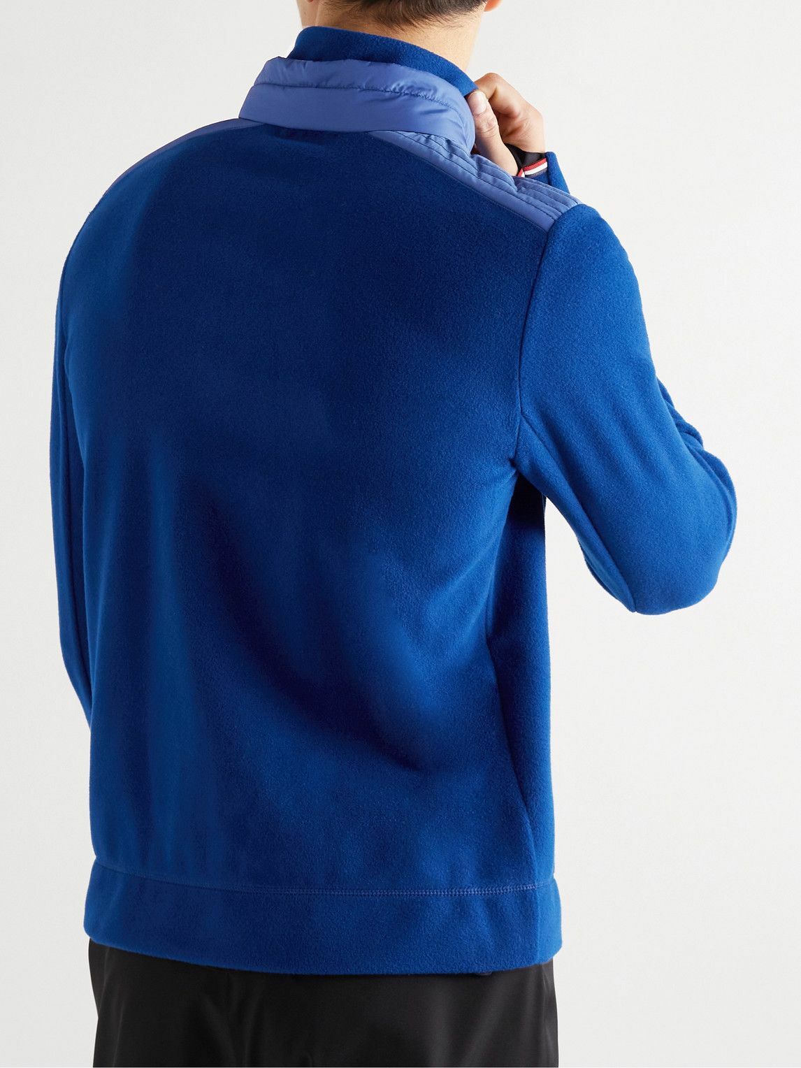 Moncler Grenoble - Shell-Trimmed Fleece Down Ski Jacket - Blue