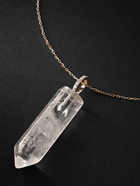 Mateo - Gold, Quartz and Diamond Pendant Necklace