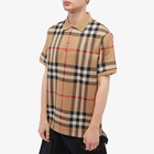 Burberry Men's Ferry Check Polo Shirt in Archive Beige