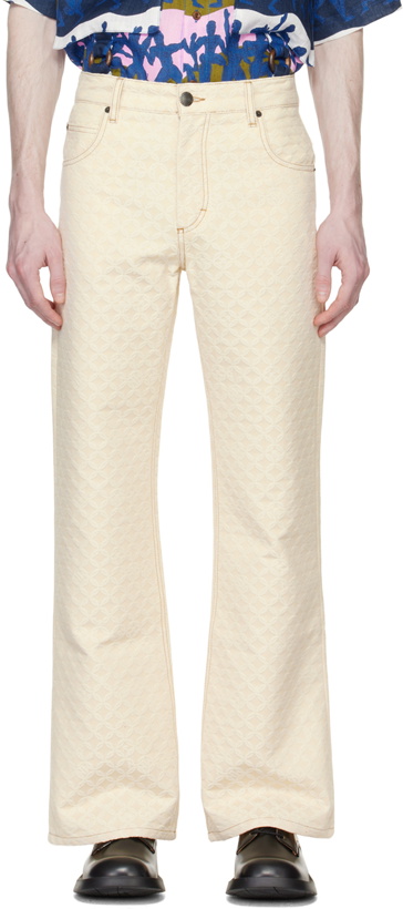 Photo: Charles Jeffrey Loverboy Off-White Golden Jeans