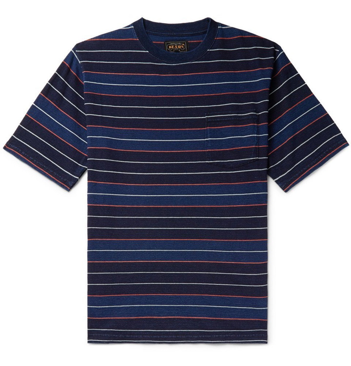 Photo: Beams Plus - Striped Cotton-Jersey T-Shirt - Navy