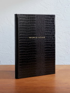 Smythson - Large Croc-Effect Leather World Atlas