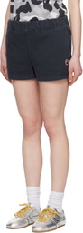 BAPE Black Pigment Dyed One Point Sweat Shorts