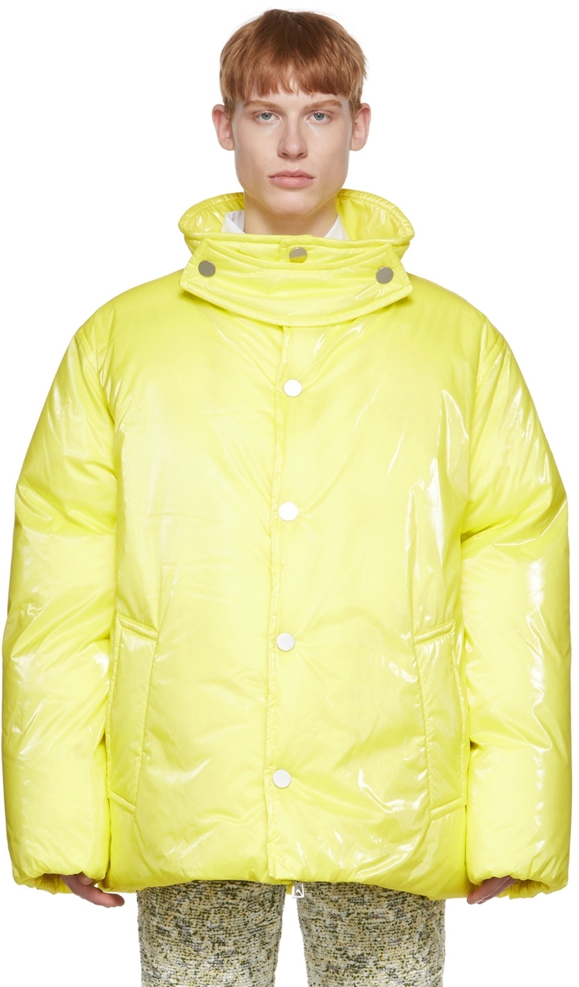 Bottega Veneta Yellow Nylon Puffer Jacket Bottega Veneta