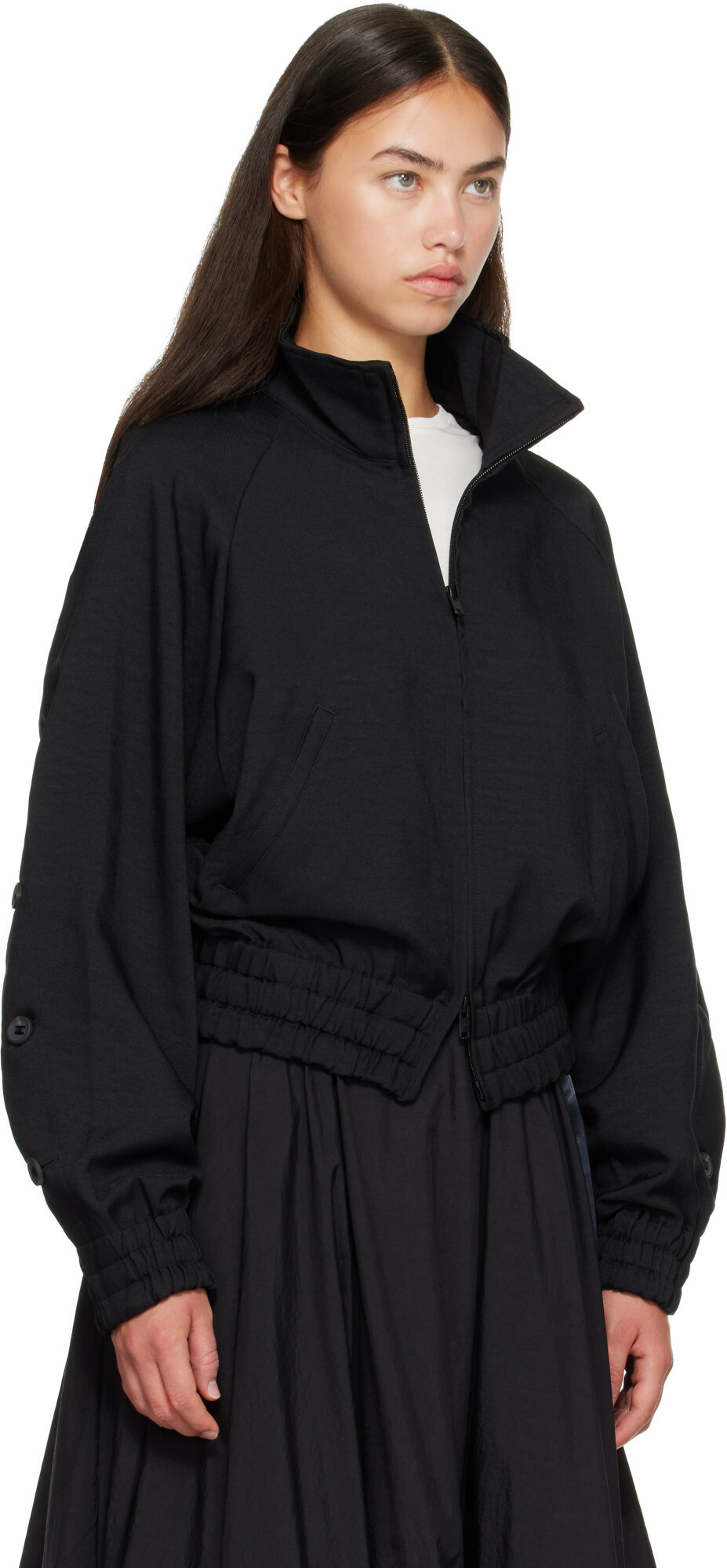 Y-3 Black Sport Uniform Adaptive Track Jacket