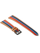 laCalifornienne - Blue Thunder Striped Leather Watch Strap - Brown