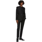 Saint Laurent Black Wool Military Blazer