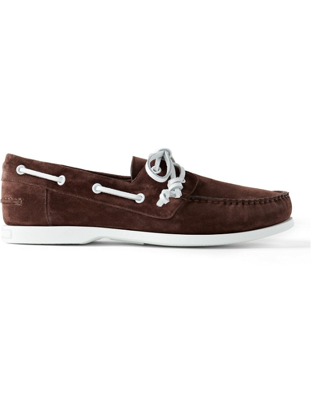 Photo: MANOLO BLAHNIK - Sidmouth Seude Boat Shoes - Brown