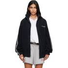 Versace Navy Cotton-Terry Jacquard Zip Jacket