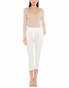 Manila Grace Womens Pants Ivory