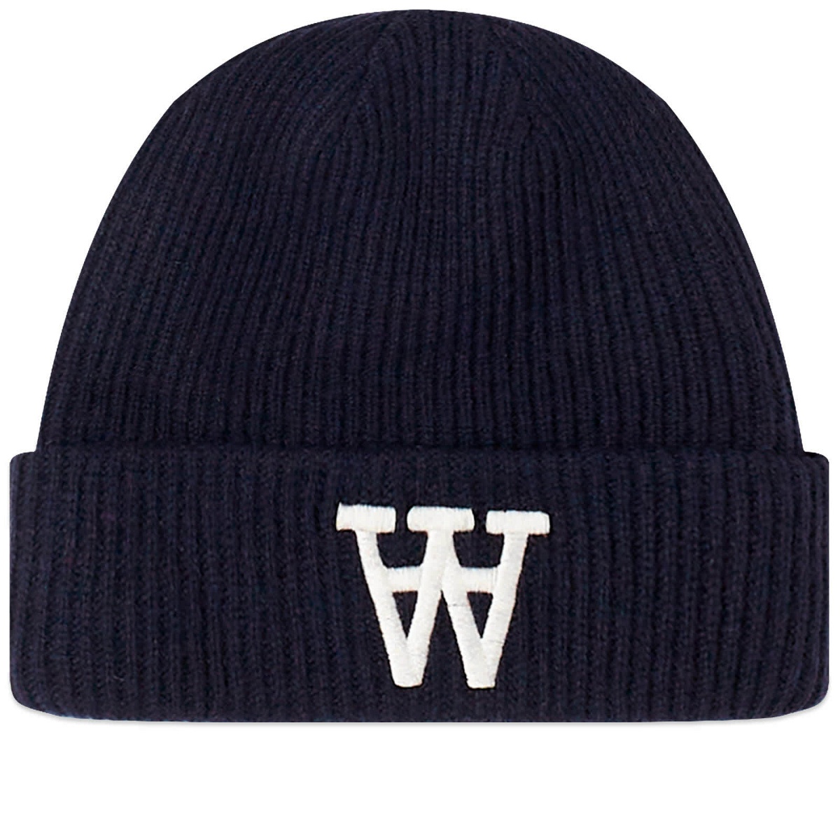 Photo: Wood Wood Men's Vin Knitted Beanie in Navy