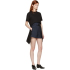 3.1 Phillip Lim Navy Origami Pleated Shorts