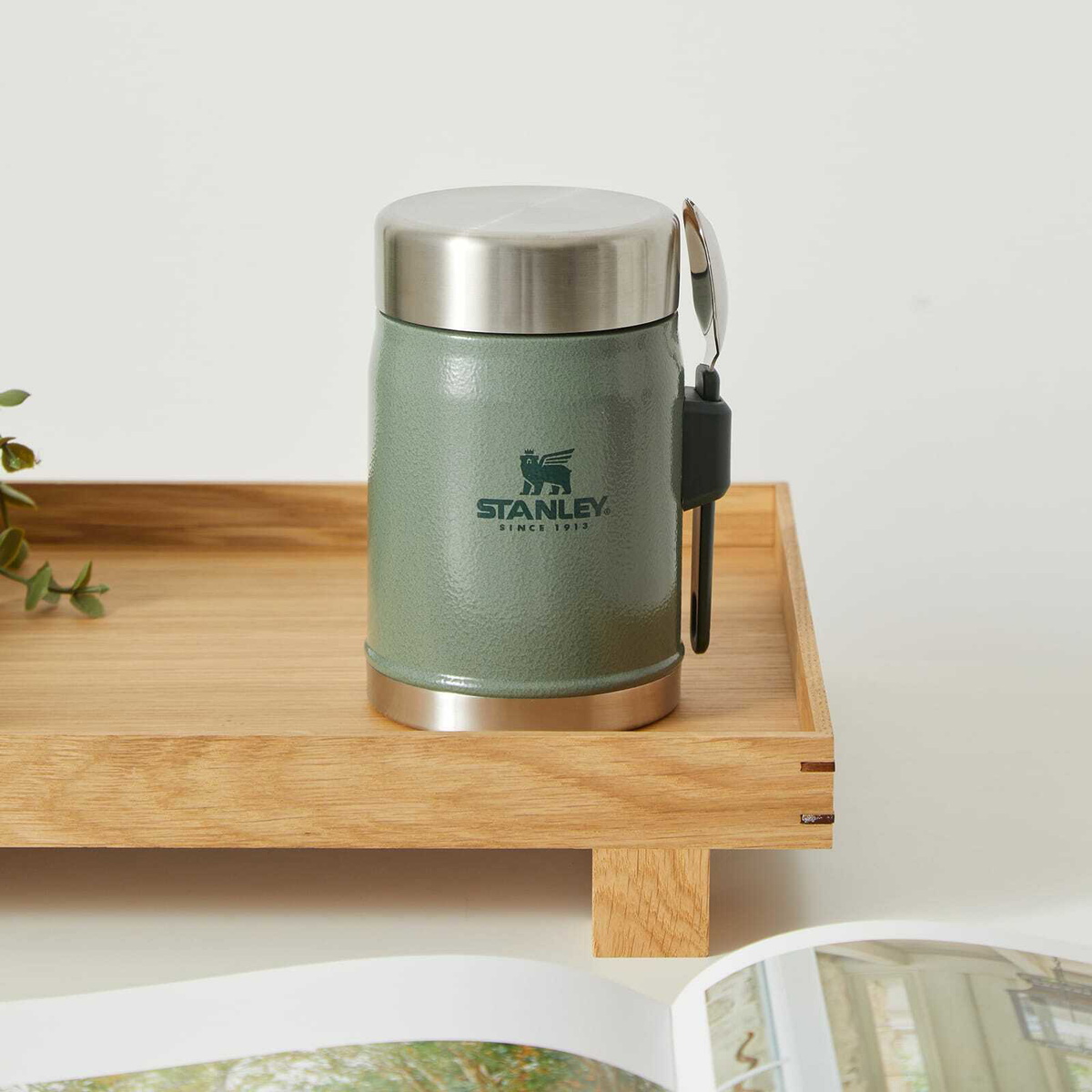 Stanley Legendary Food Jar & Spork - 14oz in Hammertone Green 