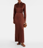 Gucci GG satin shirt dress