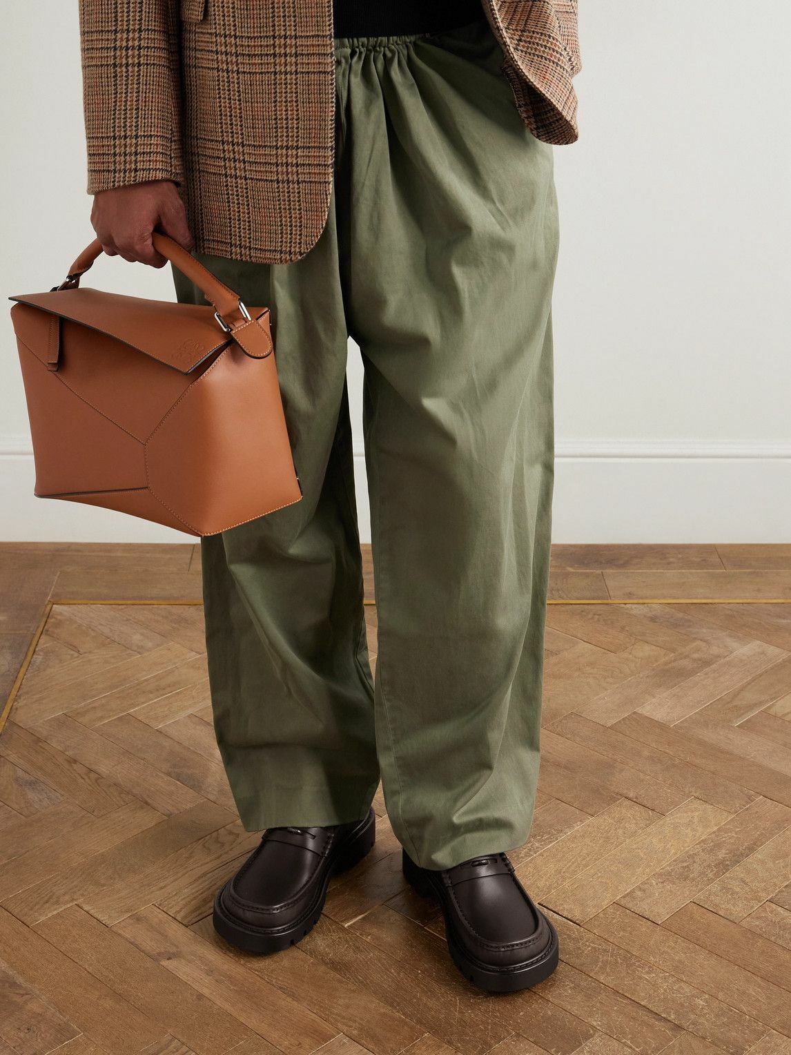 LOEWE - Sierra Leather Penny Loafers - Brown