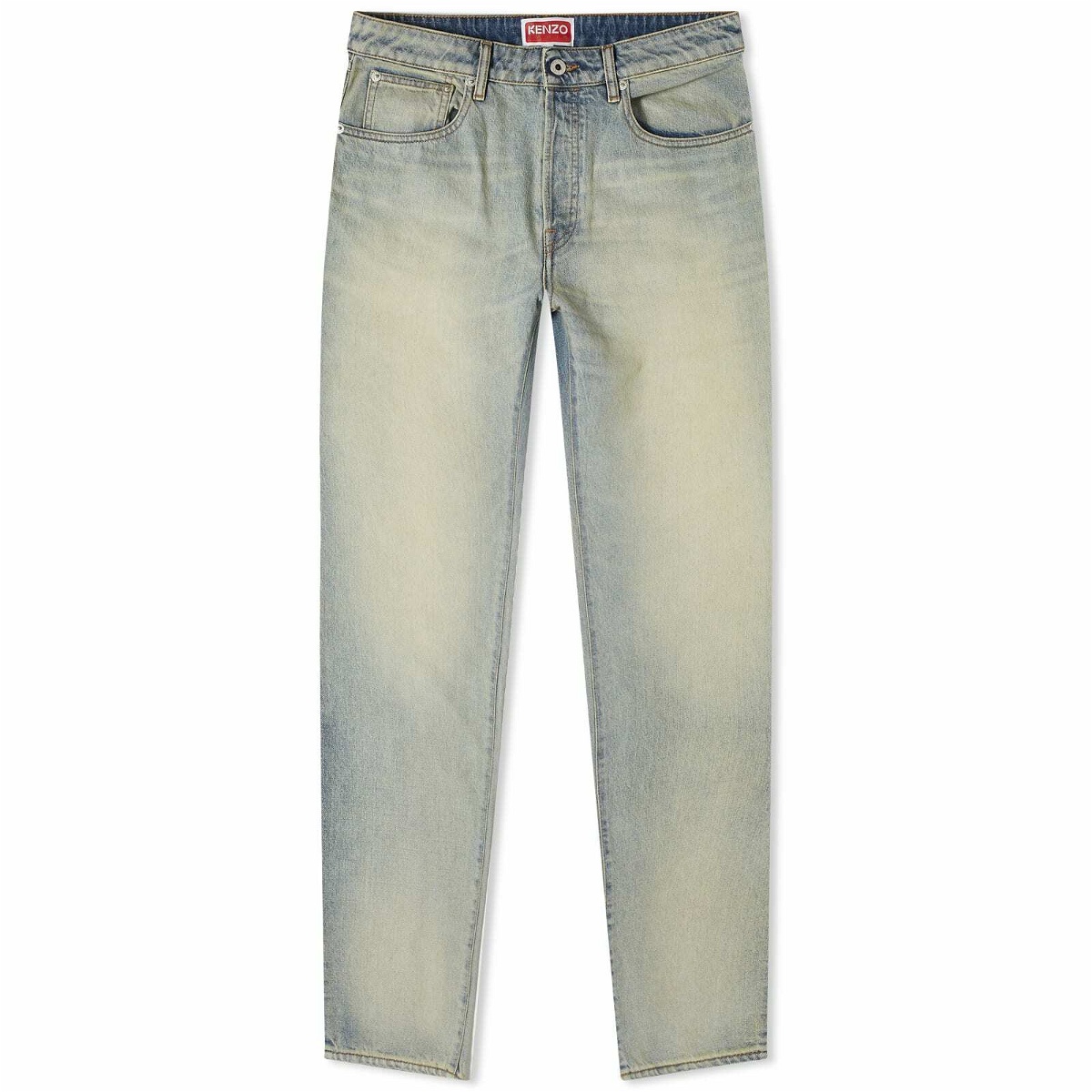 Photo: Kenzo Men's Slim Jeans in Stone Blue Denim
