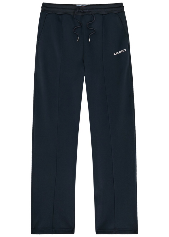 Photo: Les Deux Ballier Pintuck Jersey Track Pants Navy