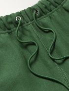 Abc. 123. - Straight-Leg Webbing-Trimmed Logo-Embroidered Cotton-Blend Jersey Drawstring Shorts - Green