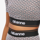 Paco Rabanne Women's All Over Logo Crop Vest in Monogram Noir