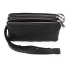 Bottega Veneta Black Intrecciato Case Pouch