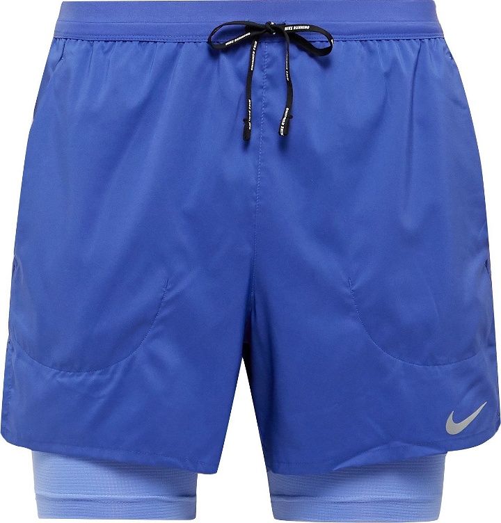 Photo: Nike Running - Flex Stride 2-in1 Dri-FIT Shorts - Blue