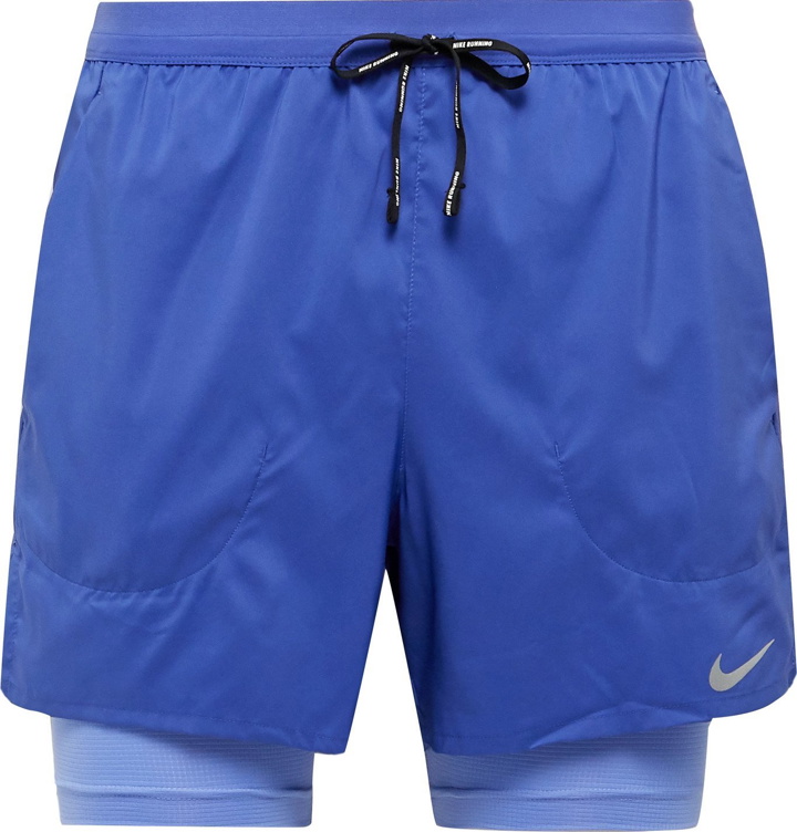 Photo: Nike Running - Flex Stride 2-in1 Dri-FIT Shorts - Blue