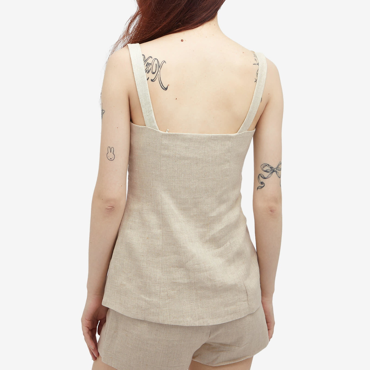 Faithfull The Brand Women's Corbiere Linen Vest in Oatmeal