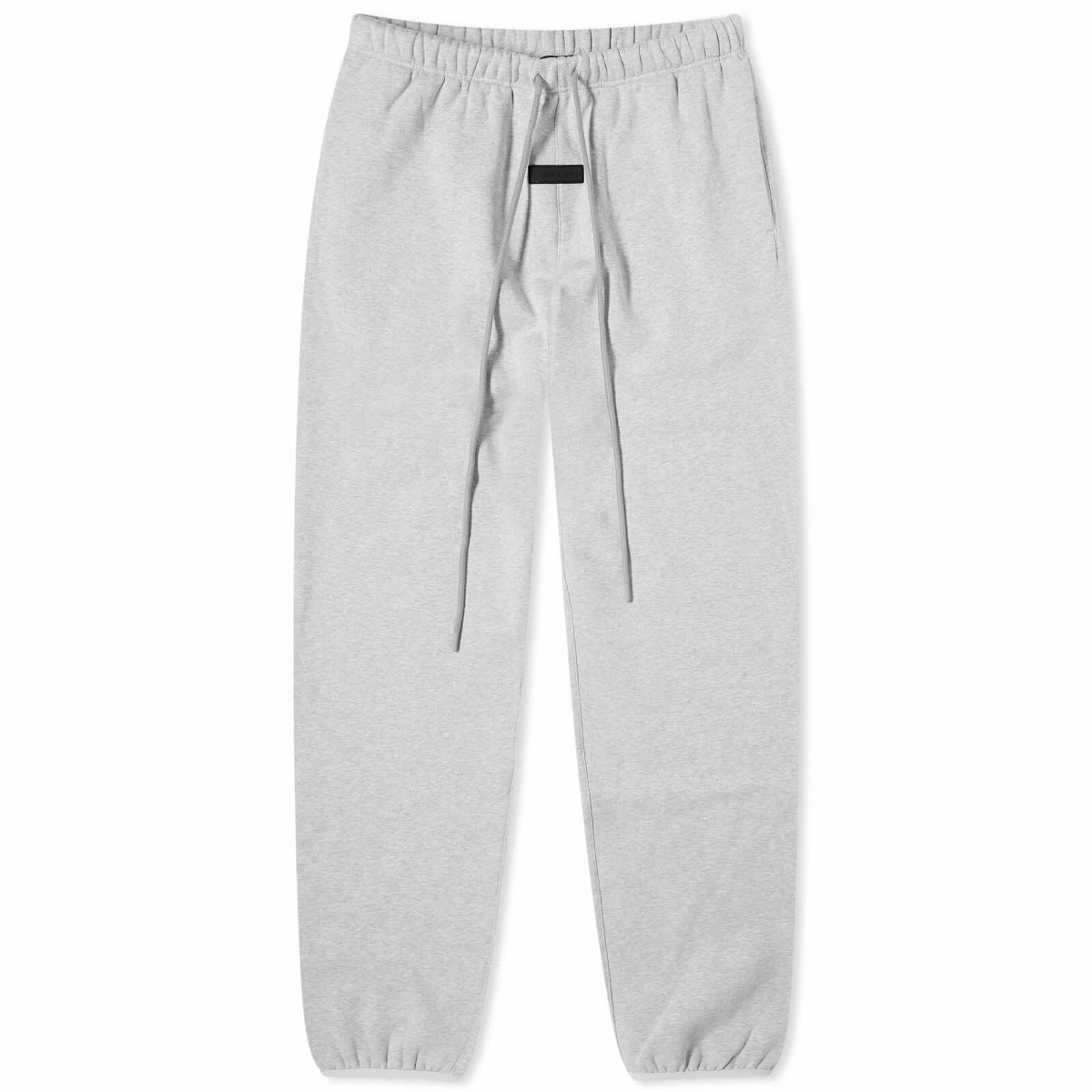 Photo: Fear of God ESSENTIALS Men's Spring Tab Detail Sweat Pants in Light Heather Grey