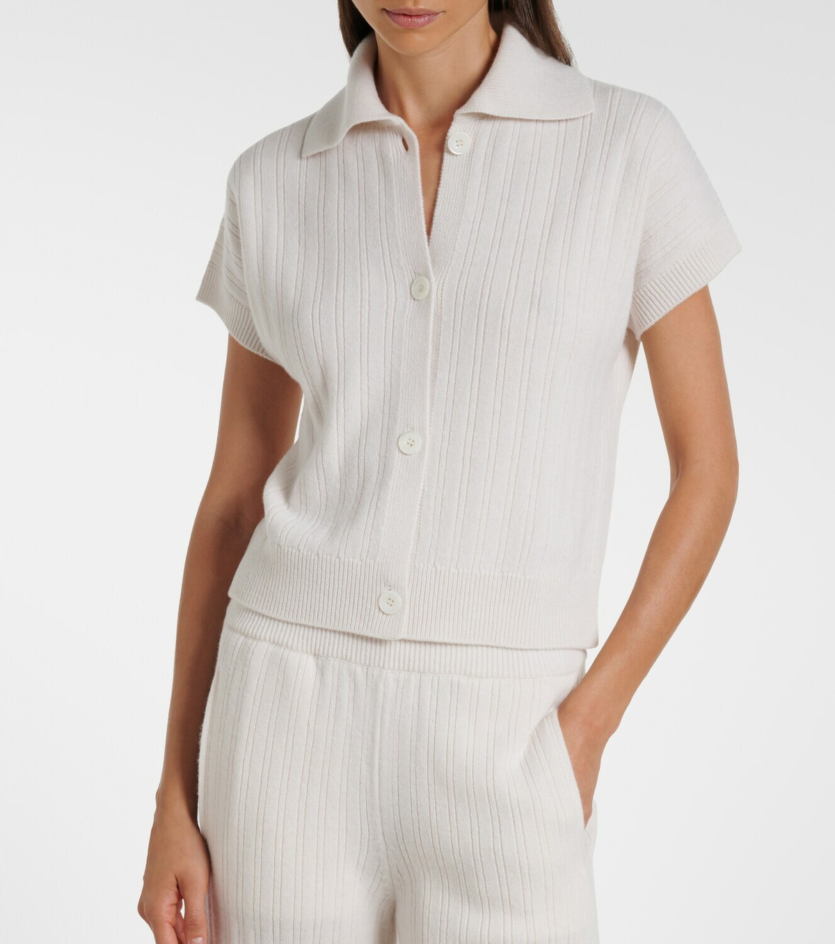 Eleventy Wool and cashmere polo shirt