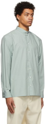Lemaire Blue Adjustable Twisted Shirt