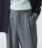 Giorgio Armani Pleated printed tapered pants